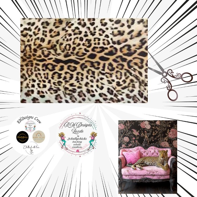 Papel De Seda Decoupage Bold Leopard Print Background  (Criador carregado)
