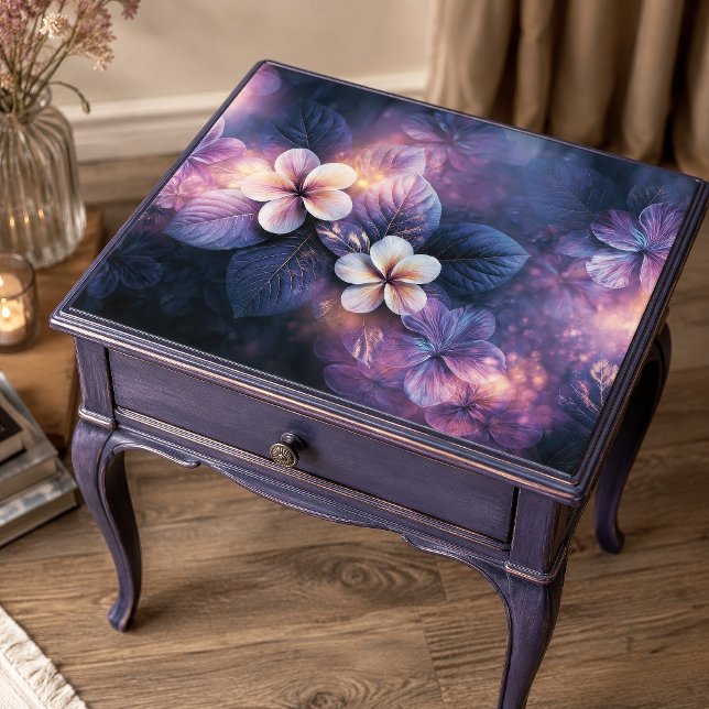 Papel De Seda Decoupage Botânico de Folha de Lavanda à Meia-Noit (Criador carregado)