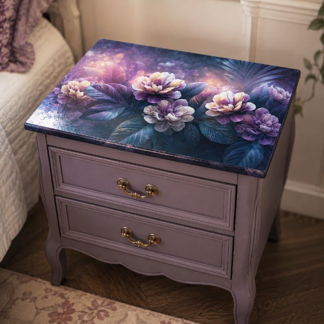 Papel De Seda Decoupage Botânico Flor de Lavanda da Meia-Noite (Criador carregado)