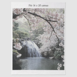 Papel De Seda Decoupage Cachoeira Flor de Cerejeira Cabe em 16x2