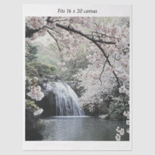 Papel De Seda Decoupage Cachoeira Flor de Cerejeira Cabe em 16x2