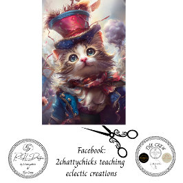 Papel De Seda Decoupage Campainha da Liberdade Caprichosa Gato E