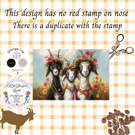 Papel De Seda Decoupage Caprichoso 3 Cabras no Campo