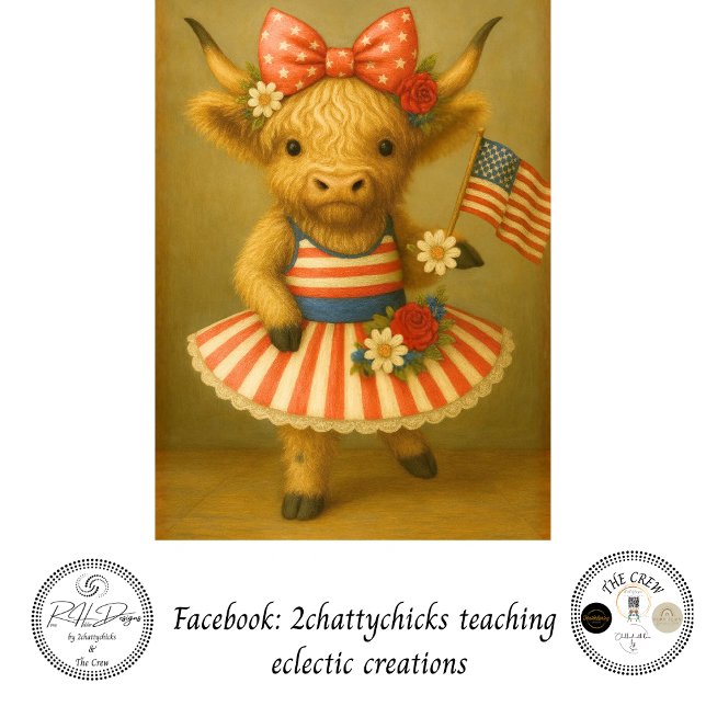 Papel De Seda Decoupage Caprichoso 4 de Julho Highland Tutu   (Criador carregado)