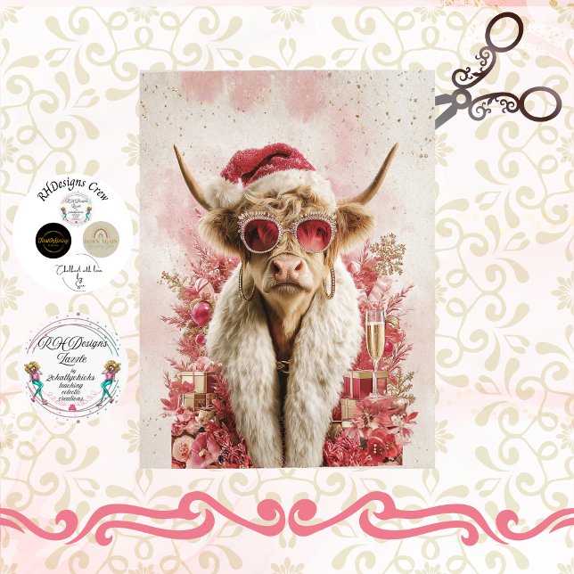 Papel De Seda Decoupage Caprichoso Alta Moda Vaca das Terras Alt (Criador carregado)