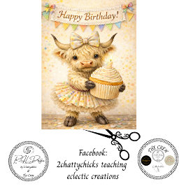 Papel De Seda Decoupage Caprichoso Cupcake de Highland Aniversár