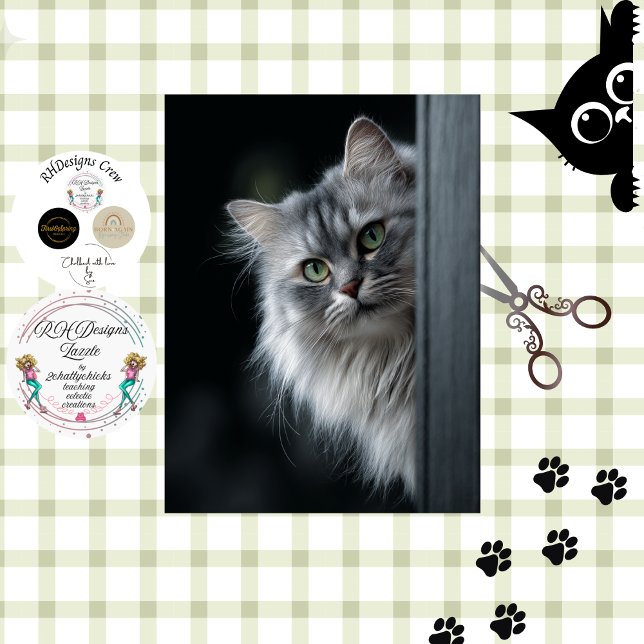 Papel De Seda Decoupage Caprichoso Gato Persa Cinza Branco (Criador carregado)