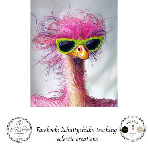 Papel De Seda Decoupage Caprichoso Ostriz Rosa Foto