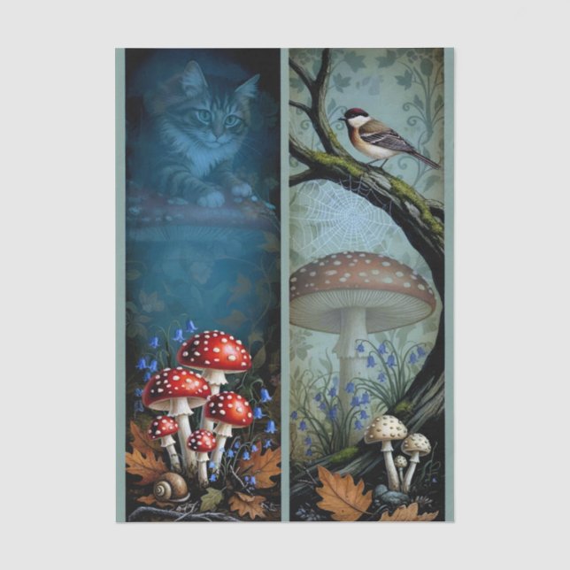 Papel De Seda Decoupage Celestial Kitten (Frente )