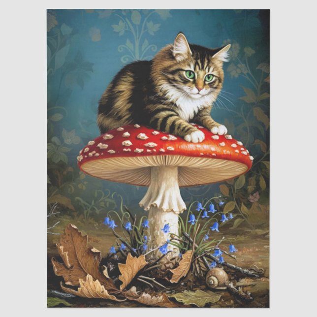 Papel De Seda Decoupage Celestial Kitten (Frente )