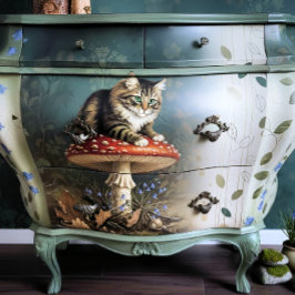 Papel De Seda Decoupage Celestial Kitten