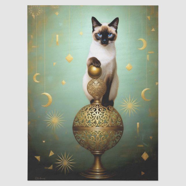 Papel De Seda Decoupage Celestial Kitten (Frente )