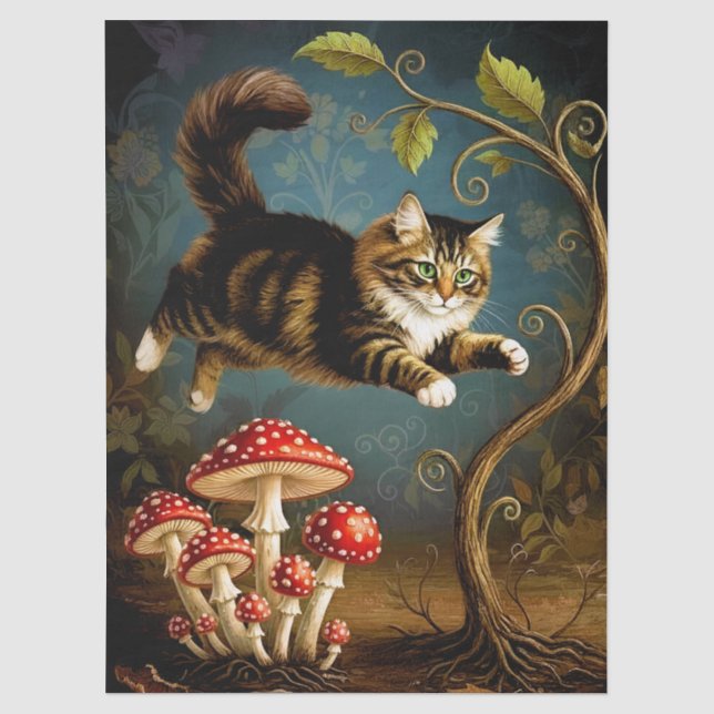 Papel De Seda Decoupage Celestial Kitten (Frente )