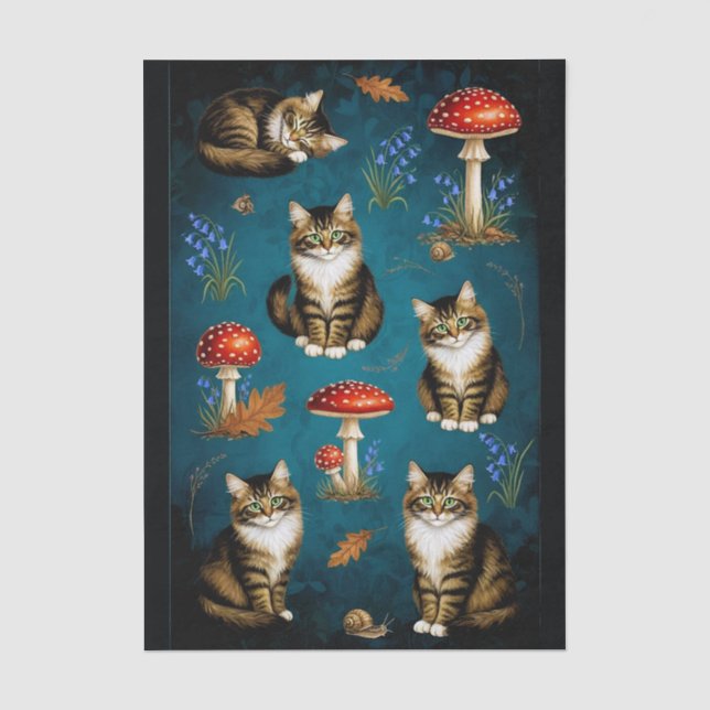 Papel De Seda Decoupage Celestial Kitten (Frente )