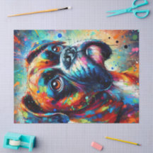 Decoupage Colorida de Cachorros de Boxer Pop