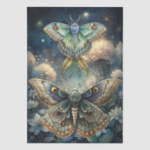 Papel de Seda Decoupage Colorido de Mariposas Luna