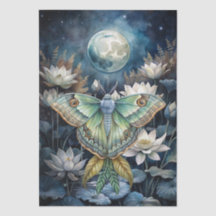 Papel de Seda Decoupage Colorido de Mariposas Luna