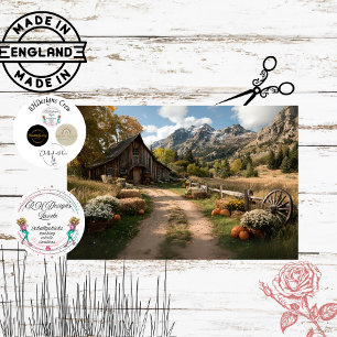 Papel De Seda Decoupage Country Side England Autumn Scenere