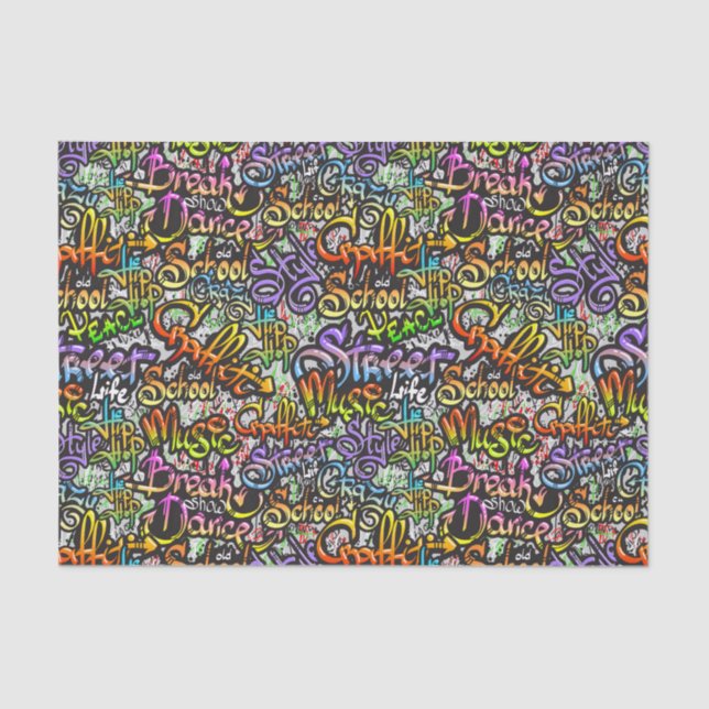 Papel De Seda Decoupage da antiga escola grafite (Frente )