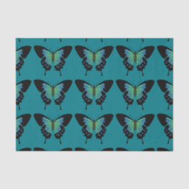 Papel De Seda Decoupage da Borboleta Teal