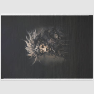 Papel De Seda Decoupage da Jaqueta do couro do leão