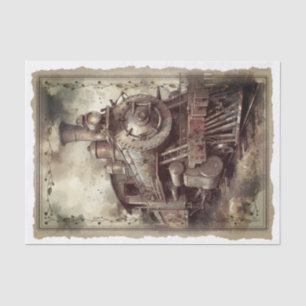 Papel De Seda Decoupage da Locomotiva Vintage Vitoriana