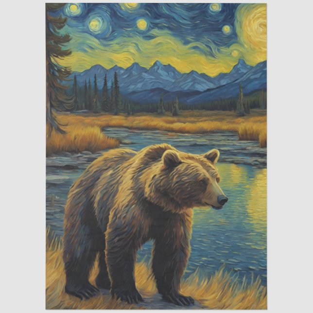 Papel De Seda Decoupage da Montanha de Búfalo (Frente )