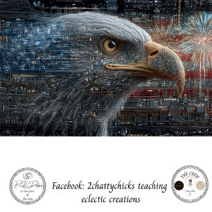 Papel De Seda Decoupage da Obra de Arte do 250º Cyber Eagle