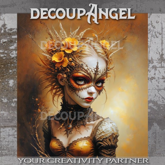 Papel De Seda Decoupage da Rainha Gótica do Verão (Criador carregado)