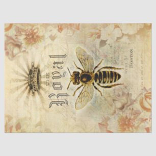 Papel De Seda Decoupage da Rainha Real Bee Ephemera