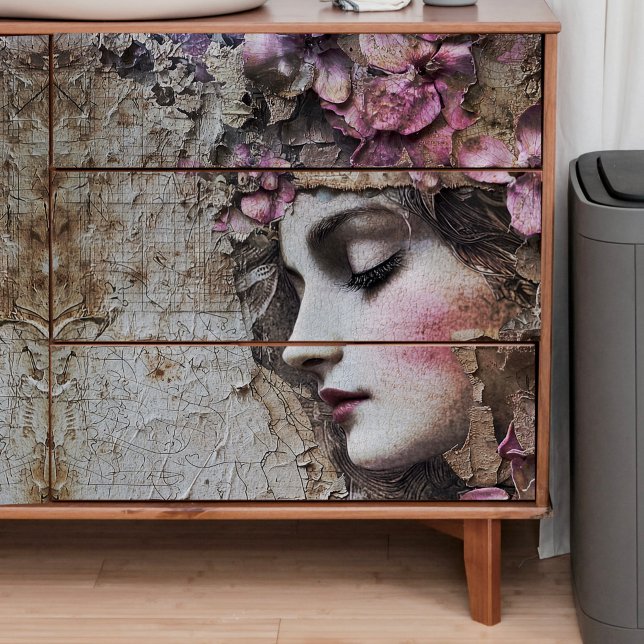 Papel De Seda Decoupage da Senhora Rosa Adormecida (Criador carregado)