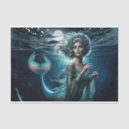 Papel De Seda Decoupage da Sereia Siren Moonlit Sereia