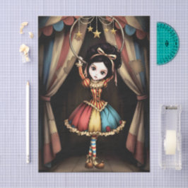 Papel De Seda Decoupage Dark Circus Doll