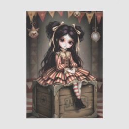 Papel De Seda Decoupage Dark Circus Doll