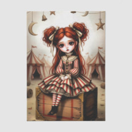 Papel De Seda Decoupage Dark Circus Doll