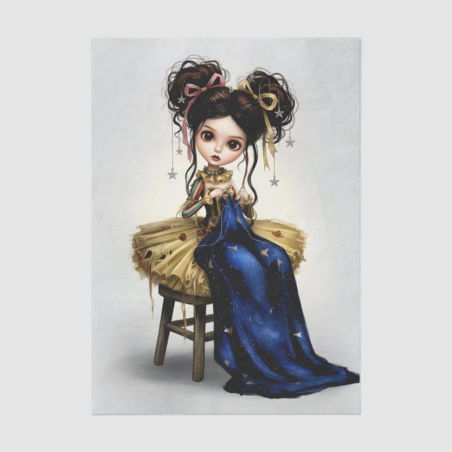 Papel De Seda Decoupage Dark Circus Doll (Frente )