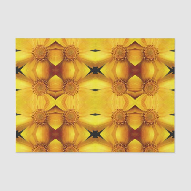 Papel De Seda Decoupage de Abstrato Petal de margarida amarela (Frente )