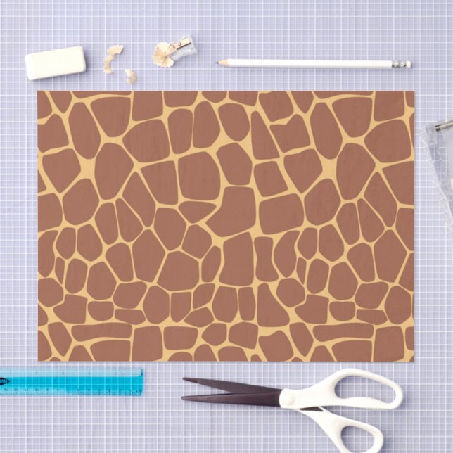 Papel De Seda Decoupage de Animal Clássico Girafa Marrom Ousado (Arte )