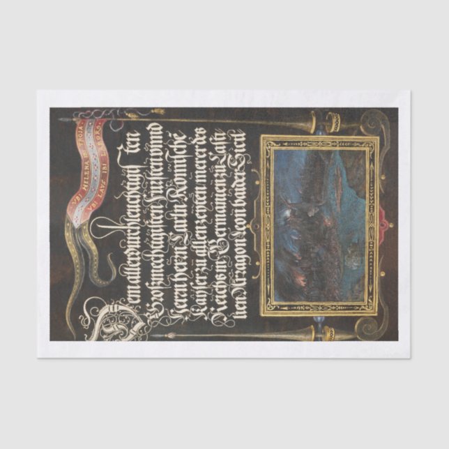 Papel De Seda Decoupage de apóthecário por caligrafia (Frente )