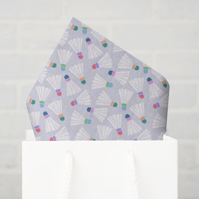 Papel de Seda Decoupage de Badminton, Peteca (Sacola de presentes)