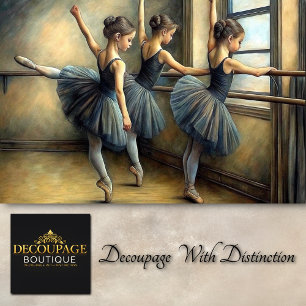 Papel De Seda Decoupage de Bailarina do Rio Vintage Azul