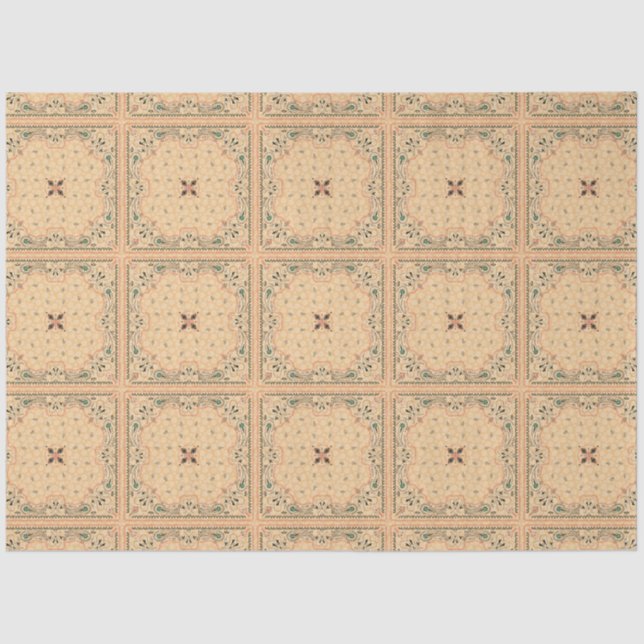 Papel De Seda Decoupage de Bandana Dourada Ocidental (Frente )