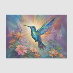 Papel De Seda Decoupage de Beija-flor Iridescente