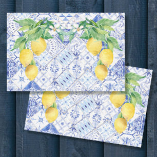 Papel De Seda Decoupage de Campos Russos Azulejo Branco-Limões A
