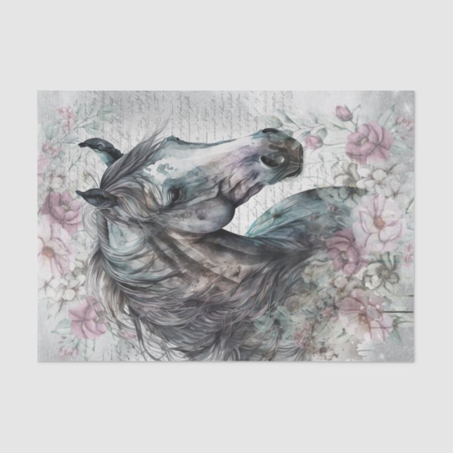 Papel De Seda Decoupage de Cavalos (Frente )