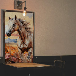 Papel De Seda Decoupage de Cavalos Selvagens de Cinzas Vedadas