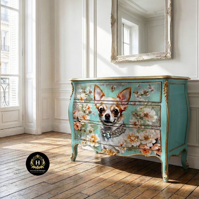 Papel De Seda Decoupage de Chihuahua Dog (Criador carregado)