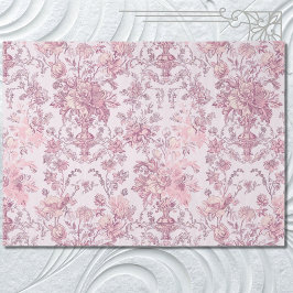 Papel De Seda Decoupage de Chinoiserie Rosa Claro