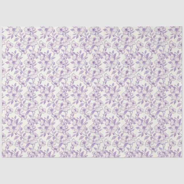 Papel De Seda Decoupage de Chinoiserie Roxo Claro (Frente )