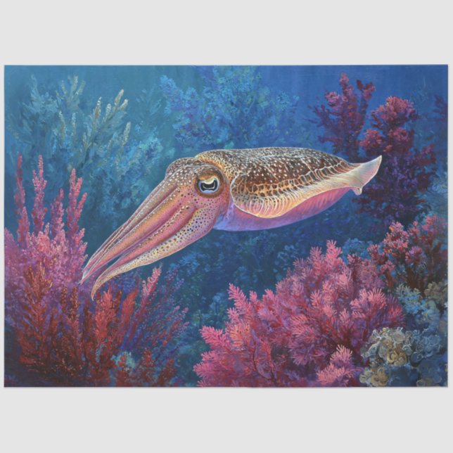 Papel De Seda Decoupage de Choco e Coral (Frente )